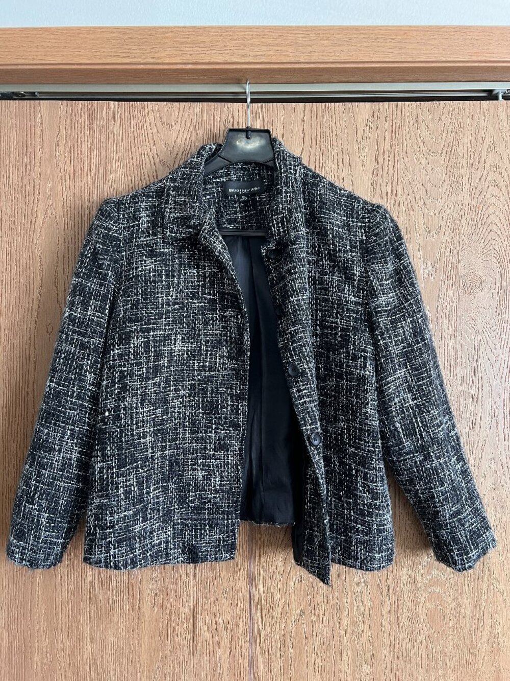 Briggs New York Black & White Tweed Blazer